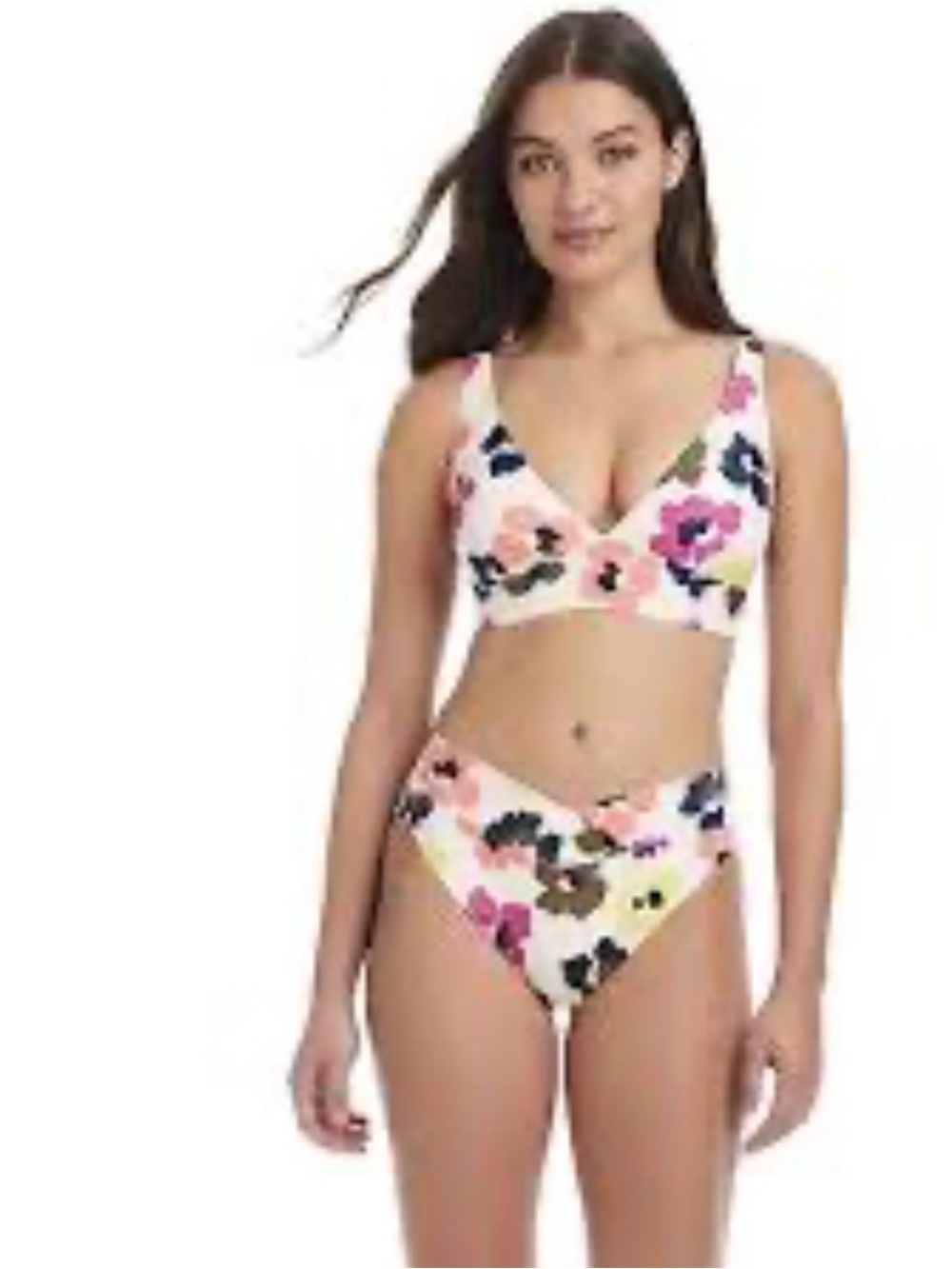 Modern Supply Sanctuary Floral V-Neck Bikini Set in floral art print size XL NEW